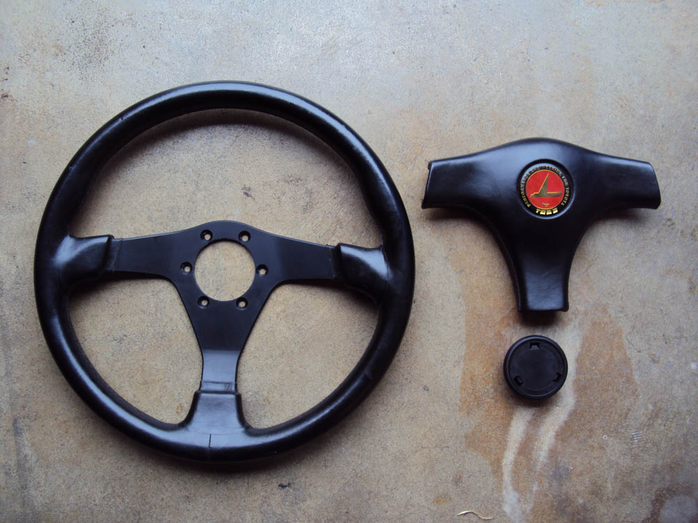 Toms Leather Steering Wheel by Nardi 360mm JDM Toyota AE86 Corolla