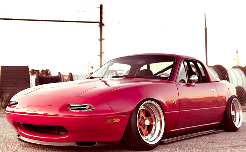 Mazda Miata Slammed on SSR MKII This Mazda Miata on SSR MKII wheels is one 