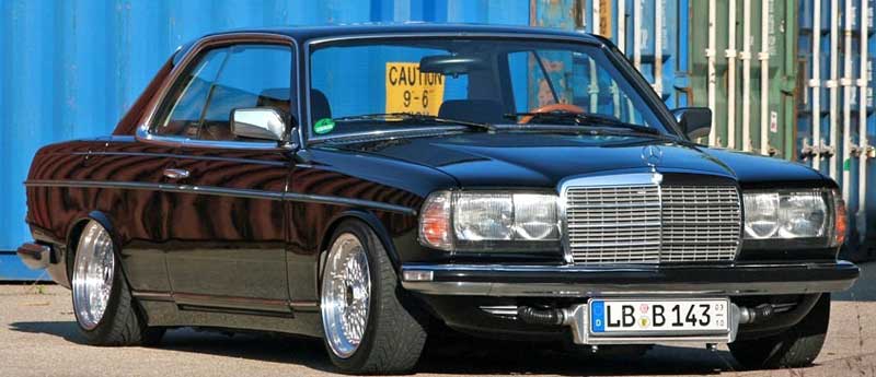 Mercedes Benz 280CE W123 on BBS RS This classy W123 has been modernized 