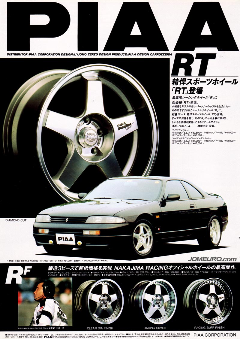 PIAA Nakajima Racing RT / RF - JDM Wheels