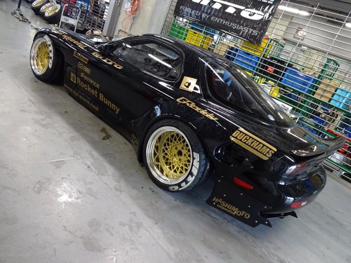 Rocket Bunny tra_kyoto Mazda RX7 FD3s on Enkei 6666 Wheels