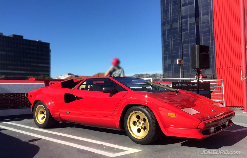 Lamborghini Countach at Radwood 2018 at Petersen Automotive Museum in Los Angeles, California.