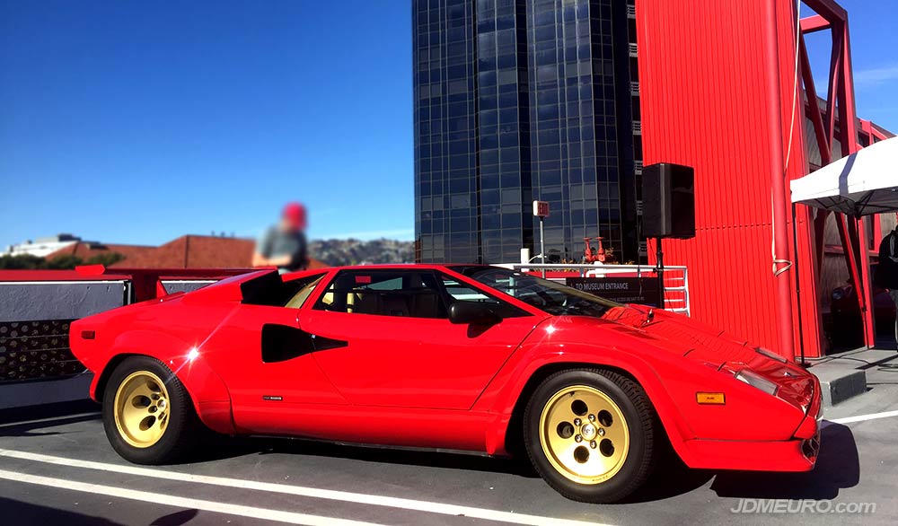 Lamborghini Countach at Radwood 2018 at Petersen Automotive Museum in Los Angeles, California.