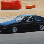 AE86 Toyota Corolla on White Volk Racing TE37 on the Track