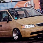 Honda Odyssey Bagged on 15x10's Woody Edition